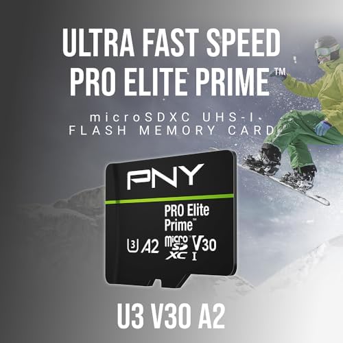 PNY PRO Elite Prime microSDXC flash card engineered for 4K UHD drones.