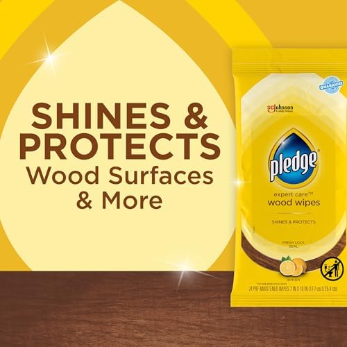Pledge wood furniture cleaning wipes resealable packaging back details