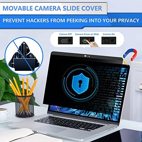Side view demonstrating privacy filter viewing angle.