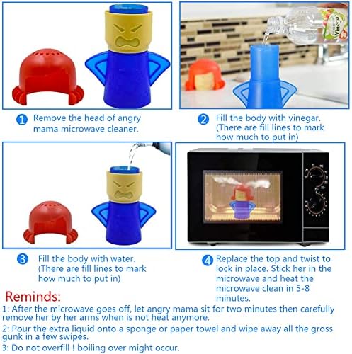 Abnaok microwave oven cleaner being disassembled for easy filling