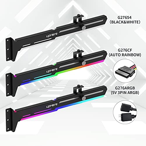 Durable black metal graphics card brace highlighting its universal compatibility features for PC builders.