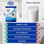Instructions and features on Earth Breeze laundry cleaner box