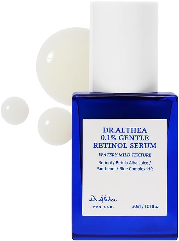 Dr.Althea Gentle Retinol Serum front view bottle for wrinkle care