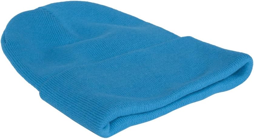 TOP HEADWEAR Solid Winter Long Beanie folded cuff detail