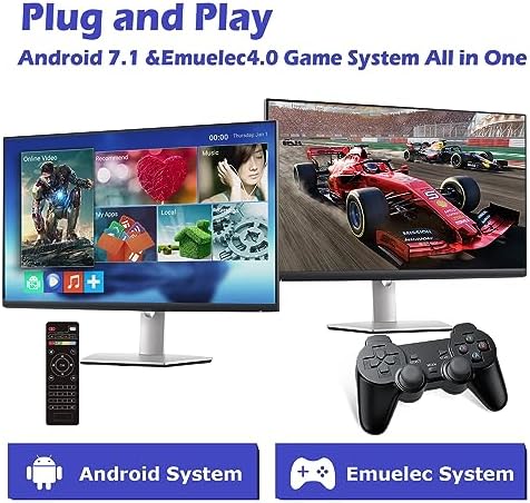 Kinhank Super Console X Pro gaming system with dual wireless controllers.