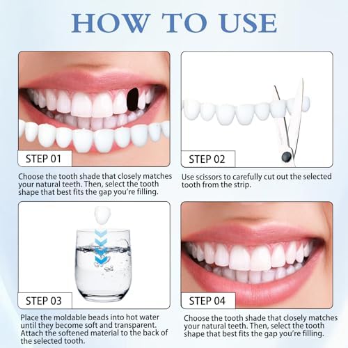 Step by step usage guide for tooth repair beads