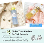 Lavons laundry softener liquid texture and Shiny Moon floral green scent profile