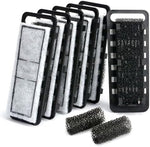 NICREW aquarium replacement cartridges with pre-filter intake sponges close up