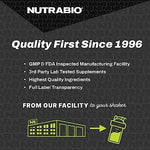 NutraBio respiratory and cellular health capsule supplement packaging top view