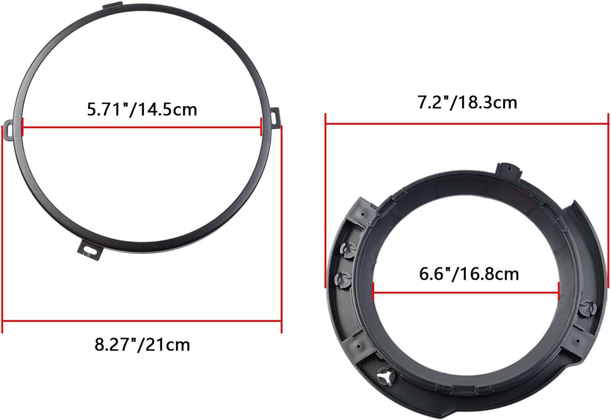 HNeekyr black metal and ABS plastic headlight holder