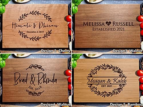 Personalized Cutting Board, Engraved Gift for Anniversary or Wedding, Custom Charcuterie Board for Housewarming, Engagement, Bridal Shower, Unique Gift for arents, Couple, Bride, Groom - Image 5
