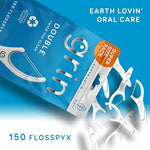 Grin Oral Care Double Flosspyx pack showing the resealable travel friendly zipper seal.