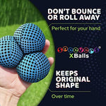 Speevers outdoor juggling balls being tossed in an aerial arc setup