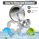 Star blue and grey stainless steel feeding set for babies