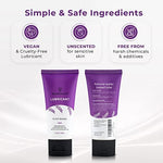 Ecoblossom cleansing wash and water based lubricant for easy cup insertion.