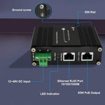 Elenzk 95W poe adapter side profile with terminal block