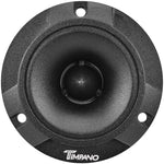 Timpano high SPL pro car sound system bullet tweeters displayed in a pair to highlight the matching black finish housings.