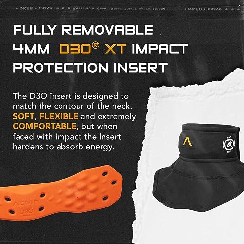 Aegis protective gear displaying the internal 4mm D3O impact technology placement layer.