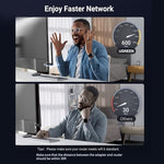 UGREEN AX900 network adapter side profile focusing on the durable premium build quality.