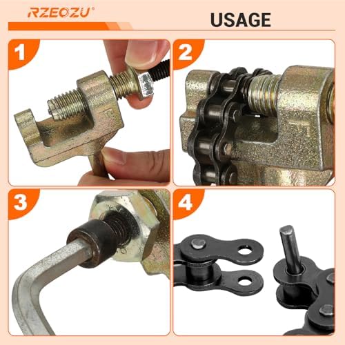 Close up of 3mm pin on Rzeozu chain breaker tool