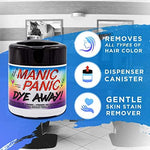 Manic Panic Dye Away pre moistened beauty wipes on a clean vanity setup
