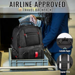 YOREPEK men and women travel pack back panel showcasing thick multi panel ventilated padding