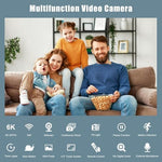 6K Camcorder Video Camera 64MP IR Night Vision Vlogging Camera for YouTube 18X Digital Zoom 4.0 Inch Touch Screen Video Camera with WiFi, Microphone, Remote Control, 64GB SD Card,Stabilizer - Image 7