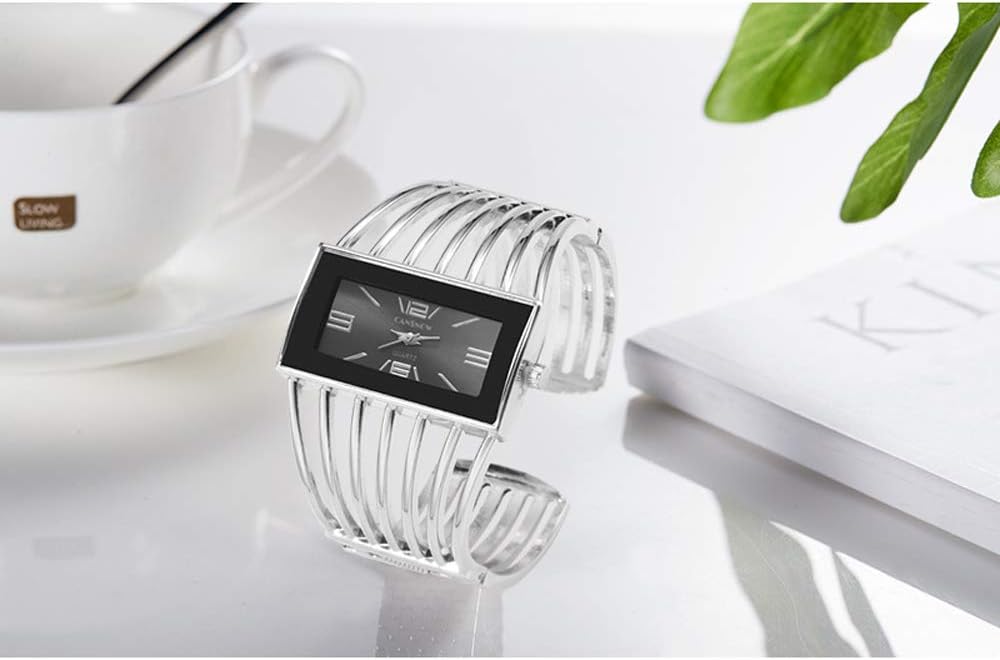 Weicam ladies analog quartz watch side profile with stainless steel case