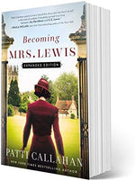 Back cover and details of Becoming Mrs. Lewis book by Patti Callahan