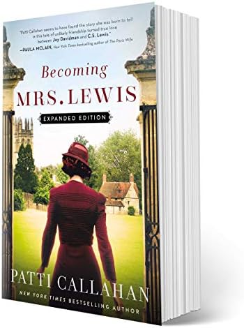 Back cover and details of Becoming Mrs. Lewis book by Patti Callahan