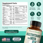 Vegetarian multivitamin capsules for men by Vimerson Health for immune defense and muscle recovery