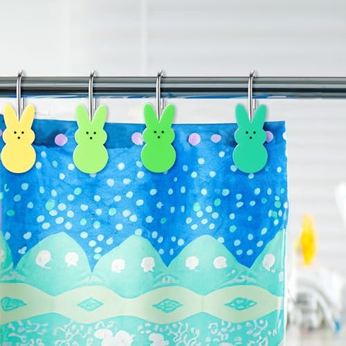 Side profile of the durable resin bunny pendant highlighting the secure attachment to the heavy duty metal hanging loop.