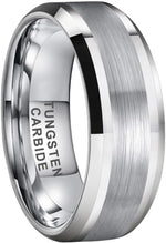 TUTISS 6mm 8mm Silver/Black/Gunmetal/Gold Tungsten Rings for Men Women Fashion Jewelry Engagement Wedding Bands Matte Polished Shiny Beveled Edges Comfort Fit - Image 11
