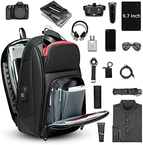 Kuvictewl black sling bag worn by model lifestyle