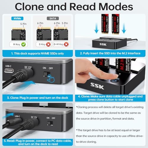 Premium tech data migration dock for computer upgrading and backup
