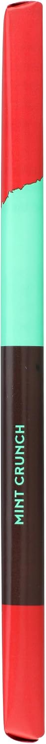 Equal Exchange dark chocolate mint bar on a wooden surface