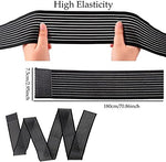 Adjustable black compression wrap for shin splint relief
