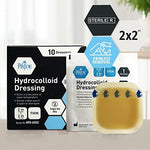 MED PRIDE hydrocolloid two inch bandages showing the thin and flexible waterproof material.