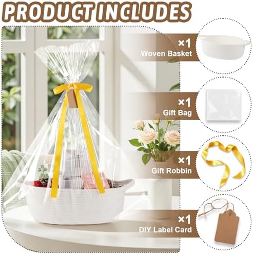 OIAHOMY white rope storage basket filled with baby toys in a modern styled nursery room
