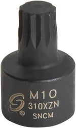 Sunex tools M10 stubby triple square impact socket front view