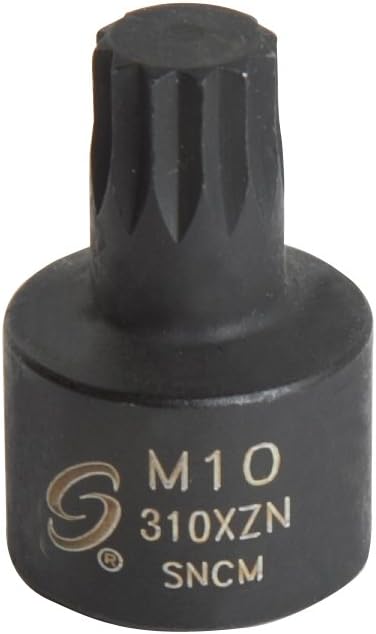 Sunex tools M10 stubby triple square impact socket front view