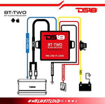 Four wire configuration layout of the DS18 vehicle Bluetooth integration kit