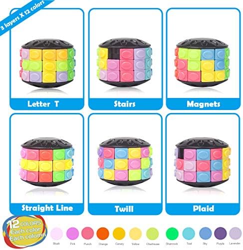 R.Y.TOYS Magic Cube Fidget Toy being rotated and slid by hand for stress relief.