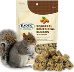 Exotic Nutrition calcium fortified squirrel treats with natural nuts and seeds.