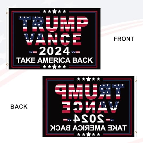 Trump Vance Take America Back flag fabric texture