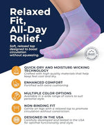 Close up of Pembrook non binding stretch top for edema relief