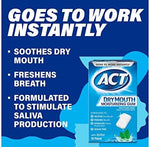 Authentic USA imported ACT Dry Mouth Moisturizing Gum Soothing Mint