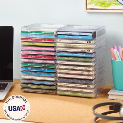 STORi stackable transparent jewel case holder showing stacked vertical units