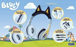 eKids Bluey wireless child earphones side profile highlighting soft padded ear cushions