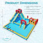 Bountech inflatable water park set up in a backyard